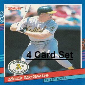 Mark McGwire MLB Card Collection - 4 MLB Cards
